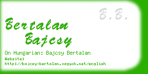 bertalan bajcsy business card